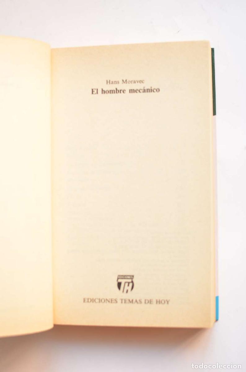 Libros: El hombre mec&aacute;nico - MORAVEC, Hans - Foto 2