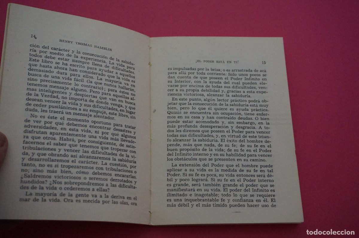 Libros: AMF-17A/ EL PODER ESTA EN TI! - HENRY THOMAS HAMBLIN / EDITORIAL KIER - Foto 3