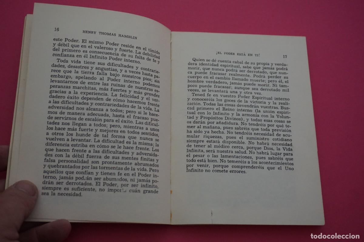 Libros: AMF-17A/ EL PODER ESTA EN TI! - HENRY THOMAS HAMBLIN / EDITORIAL KIER - Foto 4