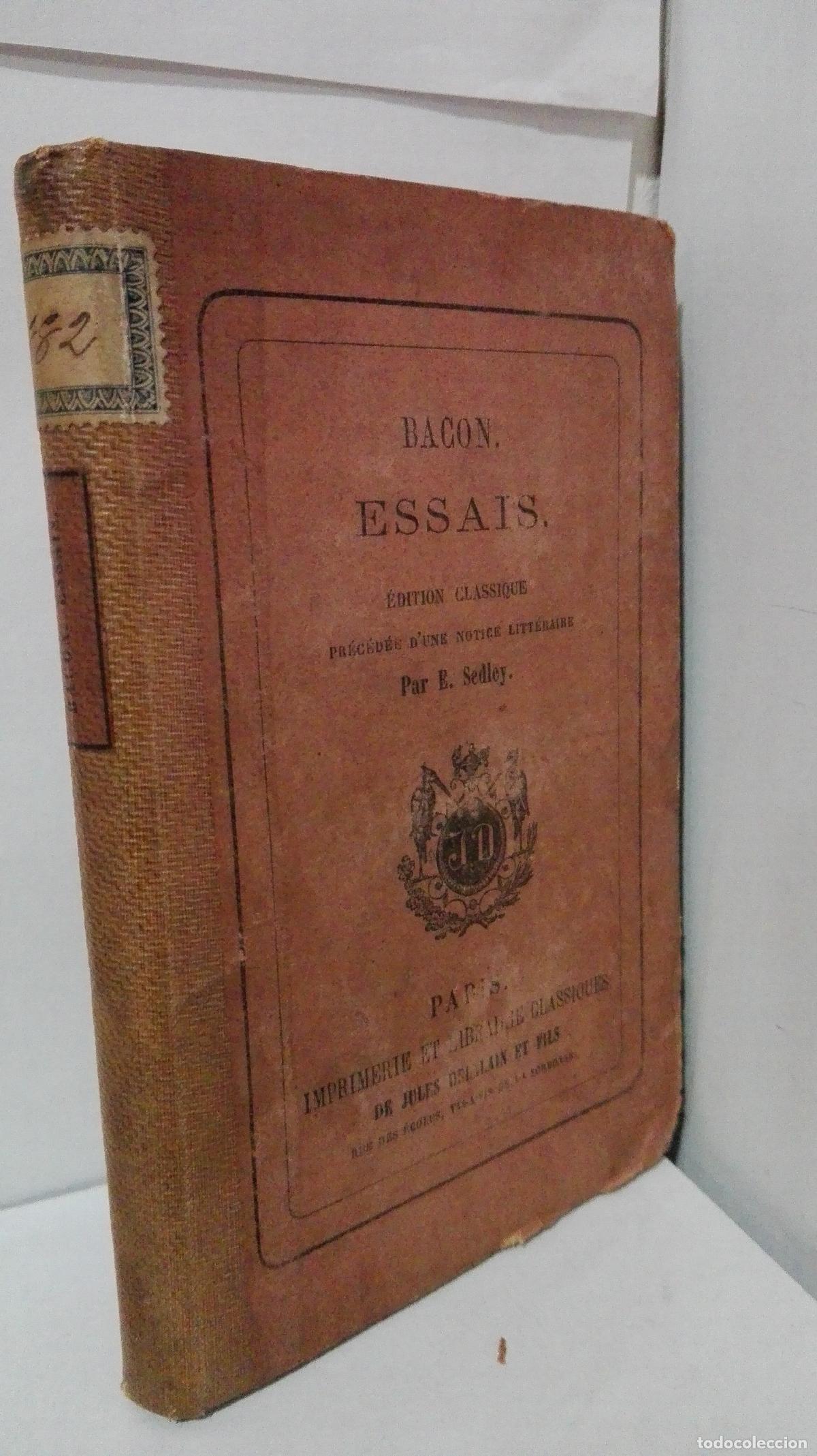 Libros: ESSAIS (ENSAYOS) FRANCES - Bacon - Foto 1