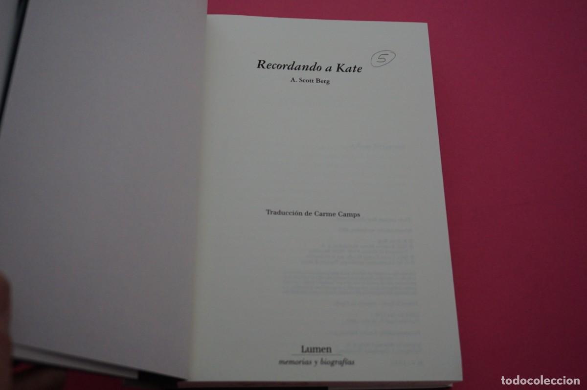 Libros: AMF-18G/ RECORDANDO A KATE - S. SCOTT BERG / LUMEN EDITOR - Foto 2