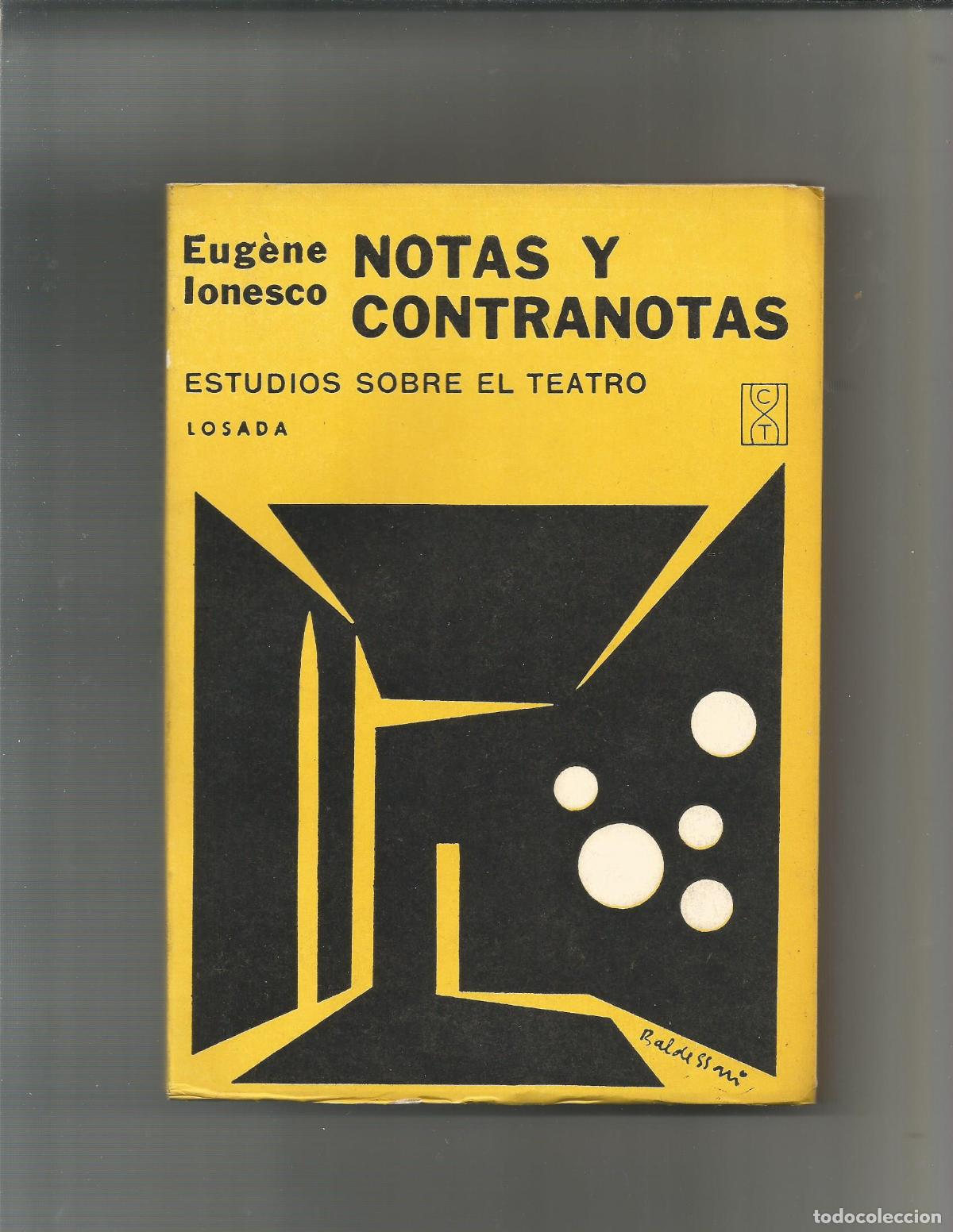 Libros: Notas y contranotas. Estudios sobre el teatro. - IONESCO, Eug&egrave;ne: - Foto 1