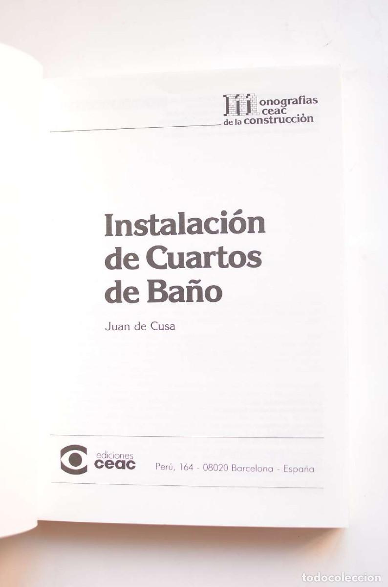 Libros: Instalaci&oacute;n de cuartos de ba&ntilde;o - CUSA, Juan de - Foto 2