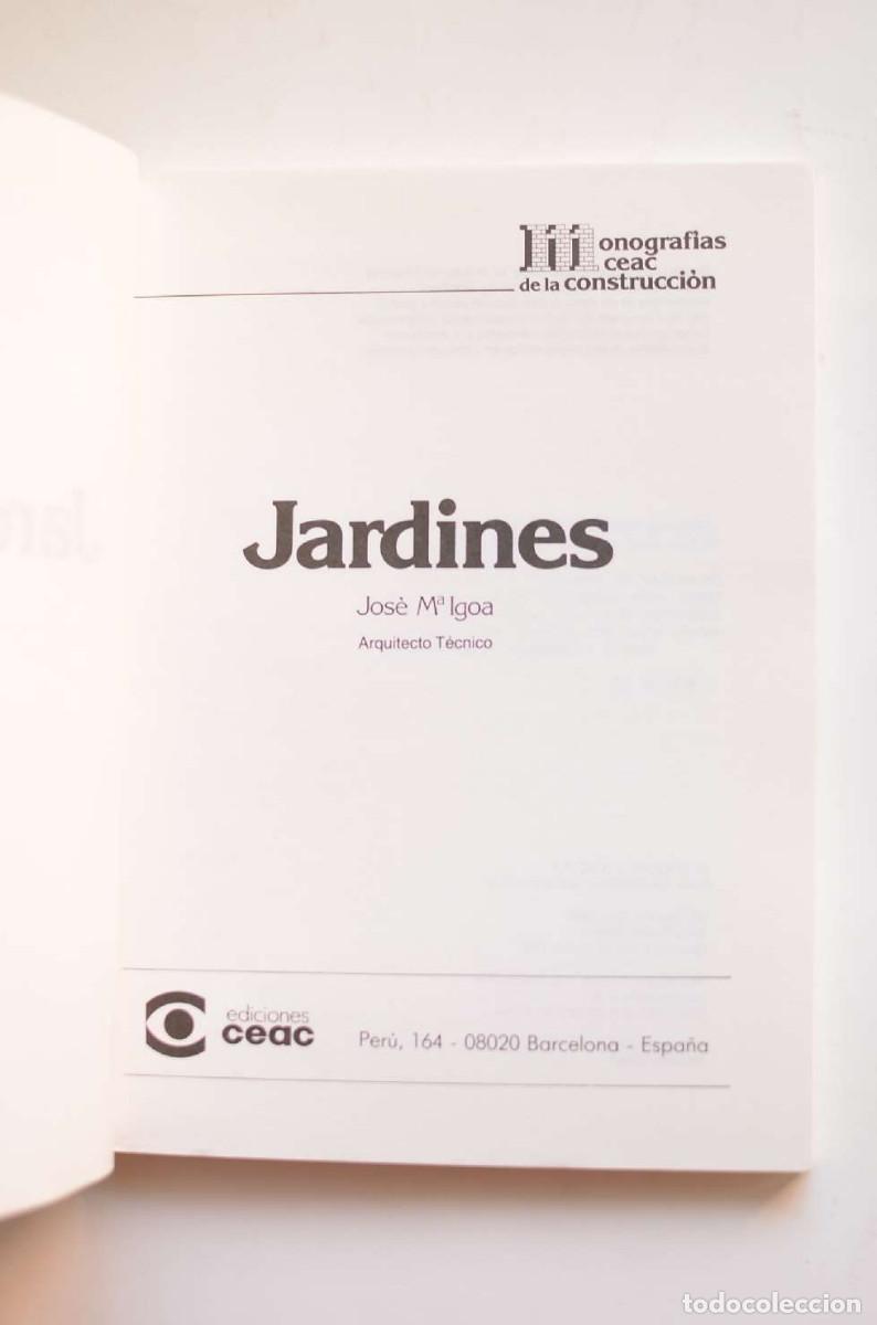 Libros: Jardines. Proyecto y construcci&oacute;n - IGOA, Jos&eacute; M&ordf; - Foto 2