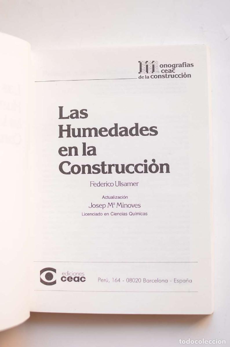 Libros: Las humedades en la construcci&oacute;n - ULSAMER, Federico - Foto 2