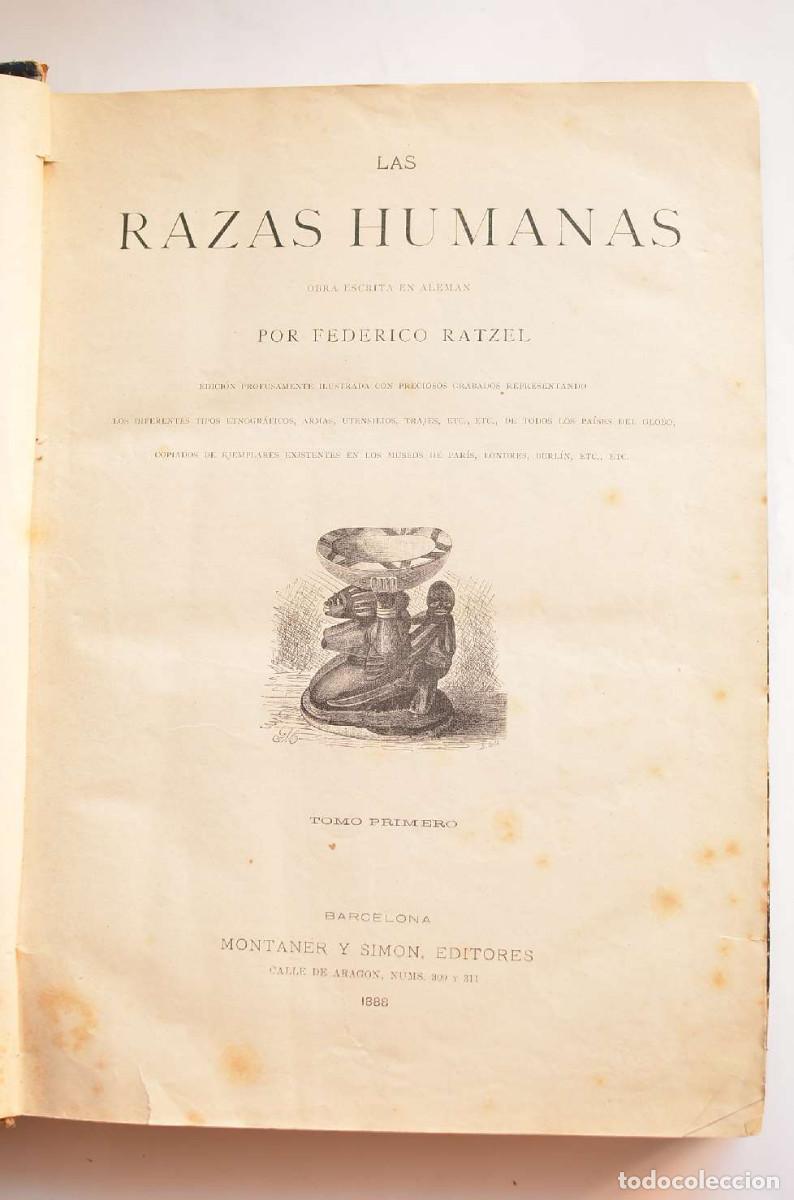 Libros: Las razas humanas. Tomo I. - RATZEL, Friedrich - Foto 2