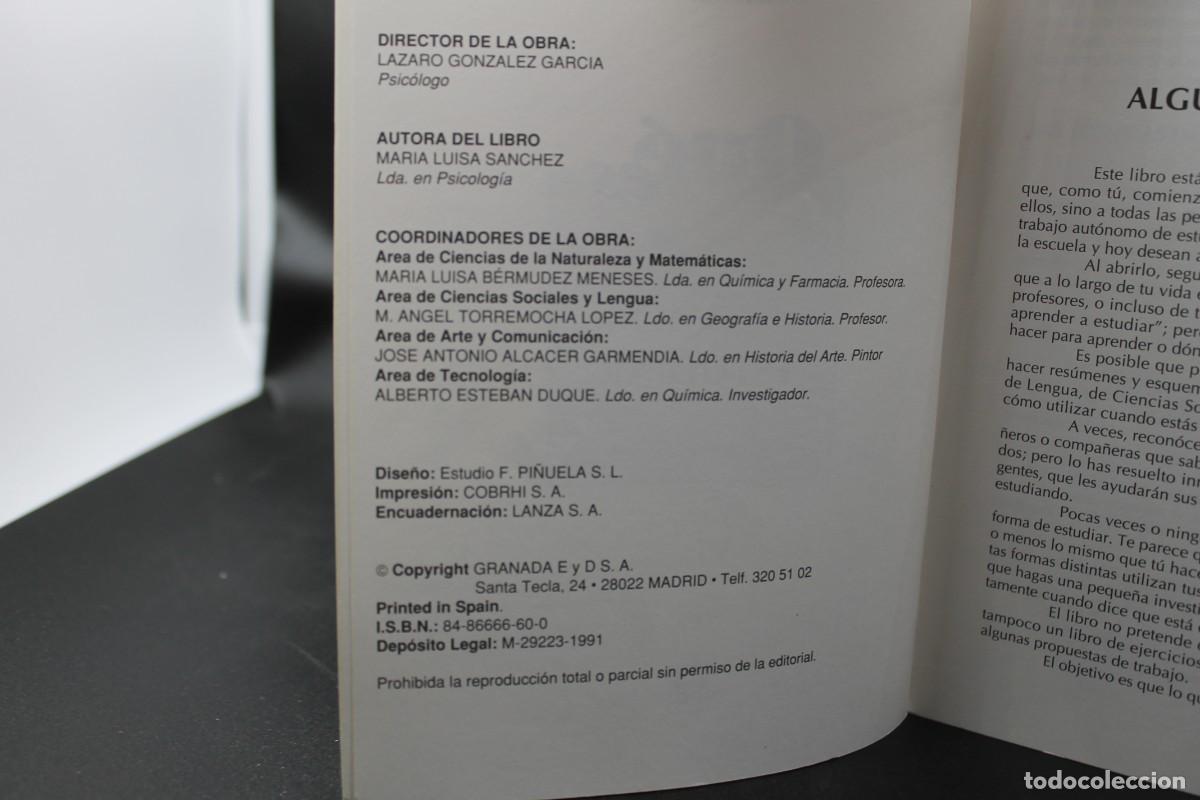 Libros: QU&Eacute; ES COMO ESTUDIAR MAR&Iacute;A LUISA S&Aacute;NCHEZ 1991 - Foto 2