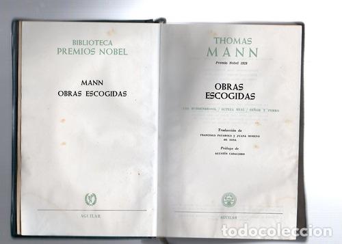 Libros: OBRAS ESCOGIDAS - Thomas Mann - Foto 2