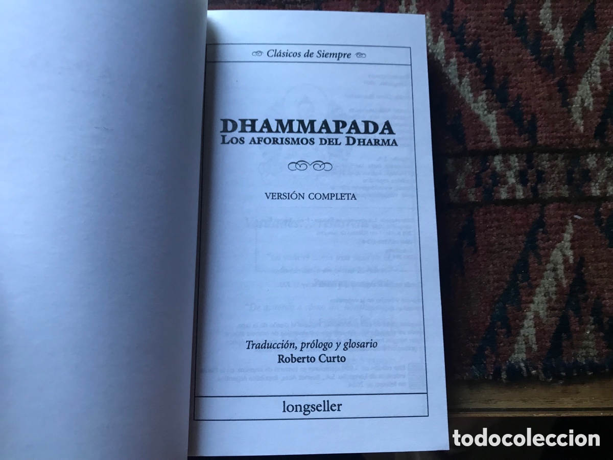 Libros: Dhammapada. Los aforismos del Dharma. Versi&oacute;n completa. Como nuevo - Foto 4