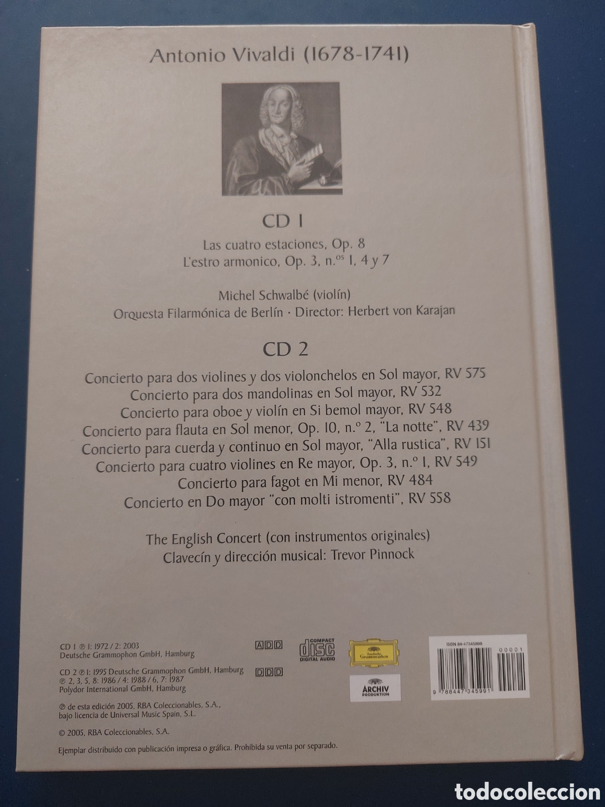 Libros: VIVALDI - LAS CUATRO ESTACIONES # GRAN SELECCI&Oacute;N # ABC # LIBRO + 2 CD # 2005 - Foto 4