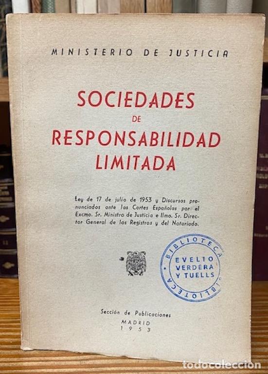 Libros: SOCIEDADES DE RESPONSABILIDAD LIMITADA - Foto 1