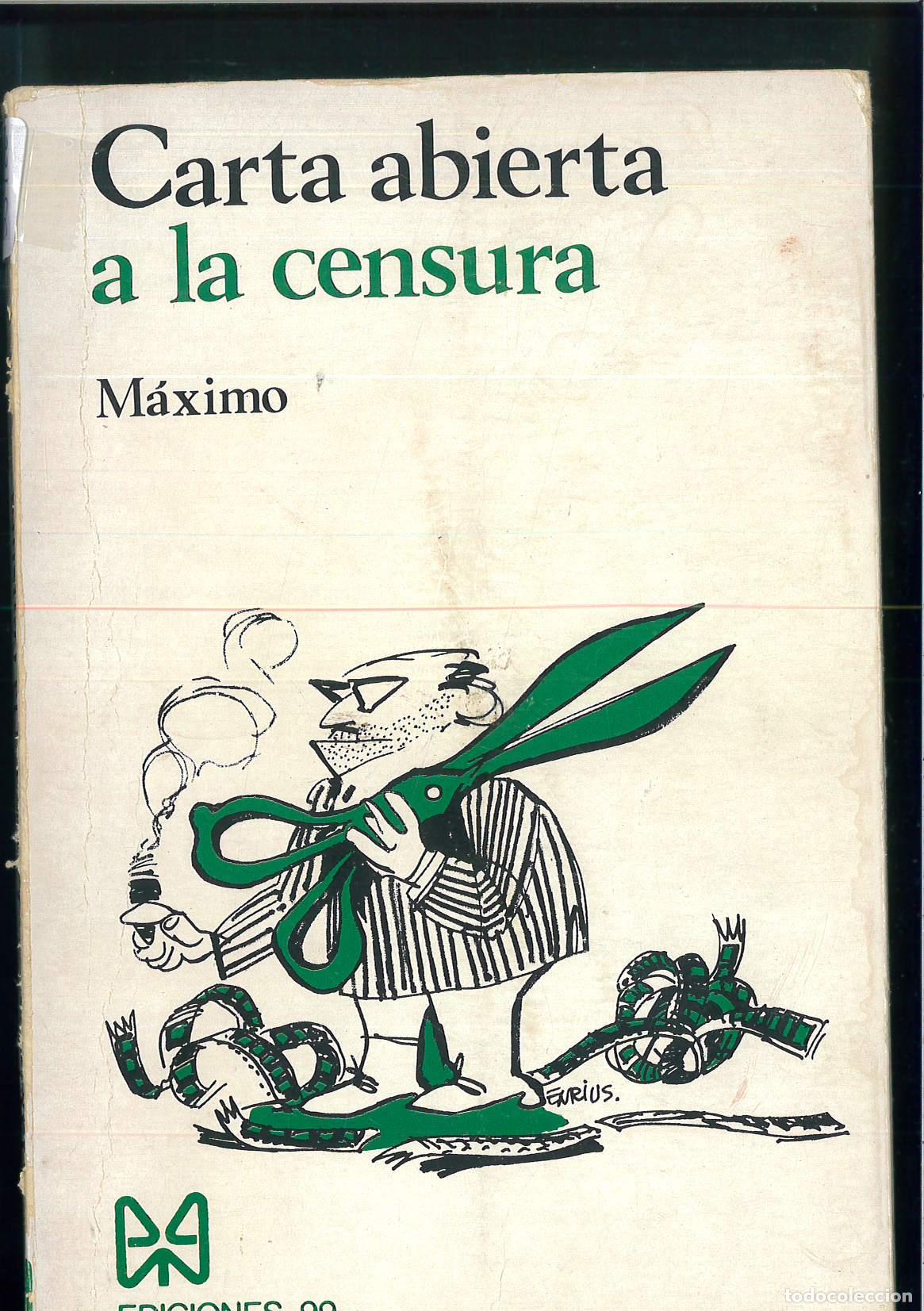 Libros: Carta abierta a la censura. - M&aacute;ximo - Foto 1