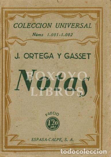 Libros: ORTEGA Y GASSET, Jos&eacute;. Notas - Foto 1