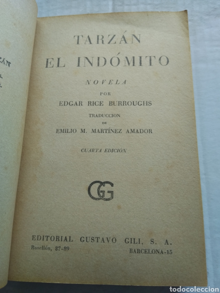 Libros: TARZAN EL IND&Oacute;MITO/EDGAR RICE BURROUGHS - Foto 2