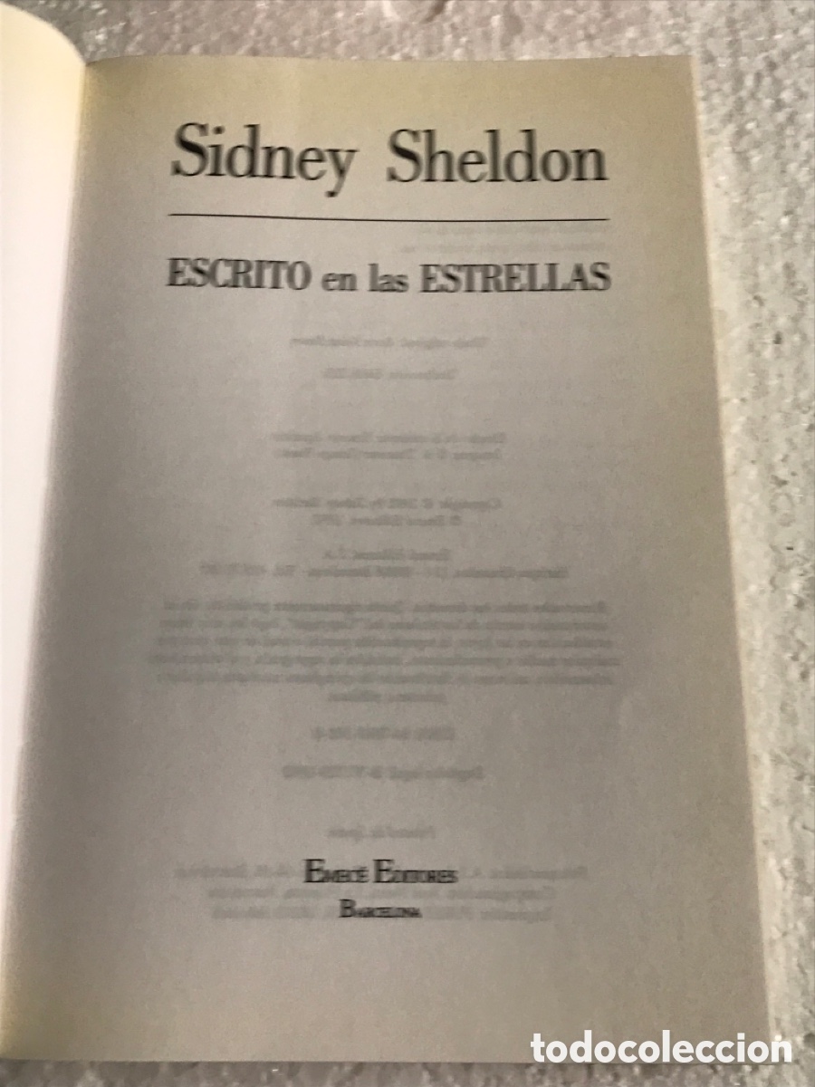 Libros: Sidney Sheldon Escrito en las estrellas 23x15cm 373pg ( Ref L26 ) - Foto 2