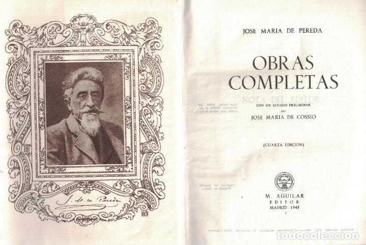 Libros: OBRAS COMPLETAS. - Pereda. Jos&eacute; M.&ordf; de, (1833 / 1906) - Foto 1