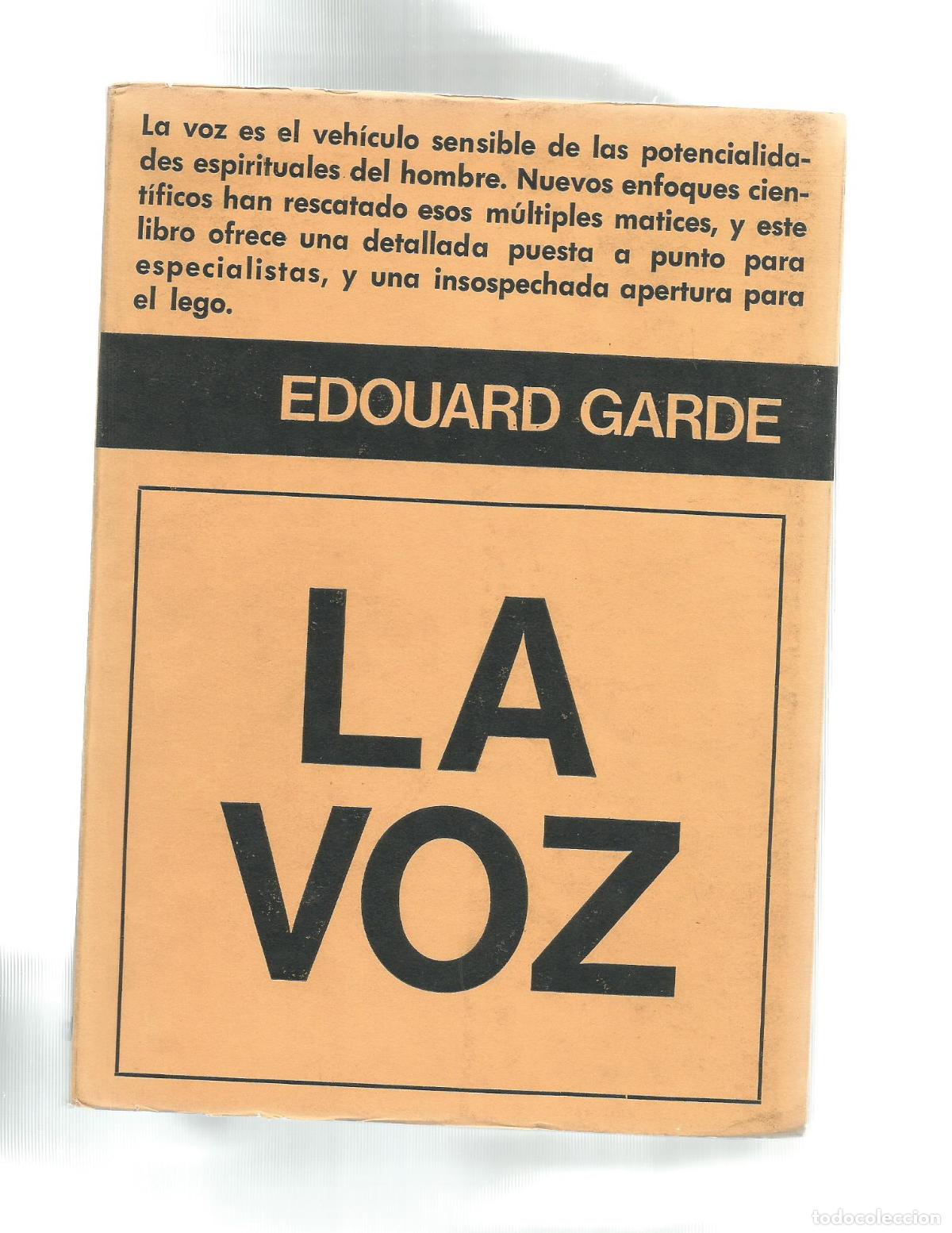 Libros: La voz. - GARDE, Edouard: - Foto 1