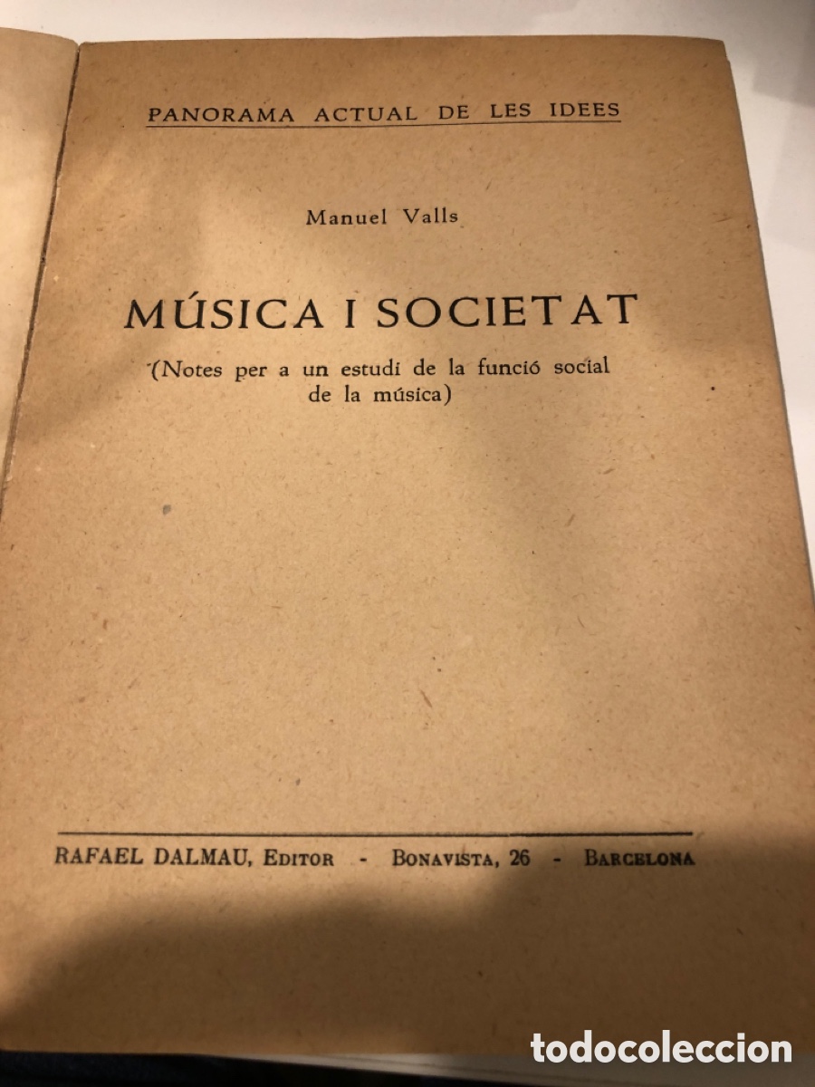 Libros: M&uacute;sica i societat. Manuel valls - Foto 2