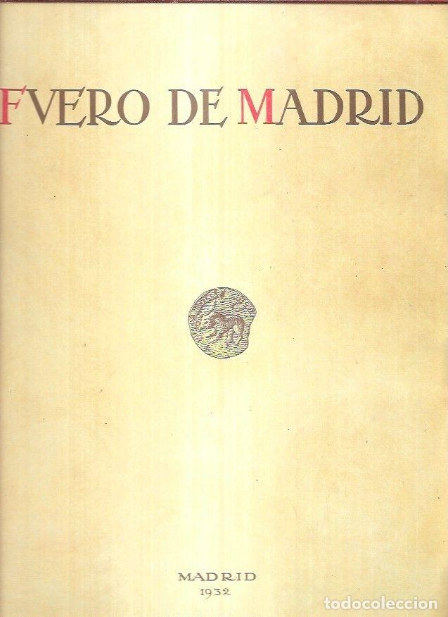 Libros: FUERO DE MADRID (FACSIMIL DE LA EDICION DE 1932) - VARIOS - Foto 1