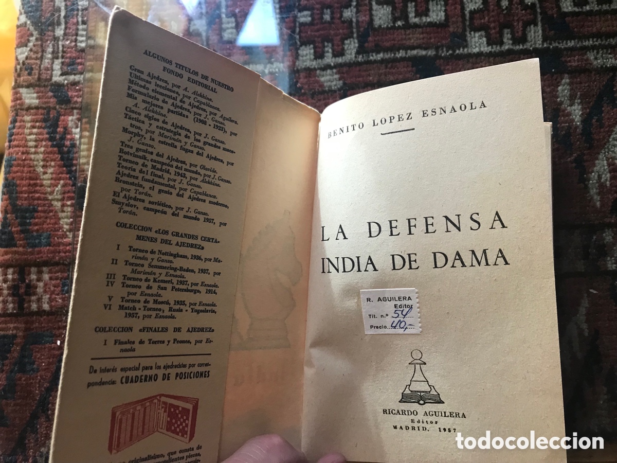 Libros: La defensa india de dama. Benito L&oacute;pez Esnaola - Foto 3