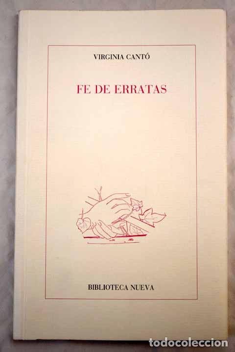 Libros: Fe de erratas: Cant&oacute;, Virginia.- Cant&oacute;, Virginia - Foto 1