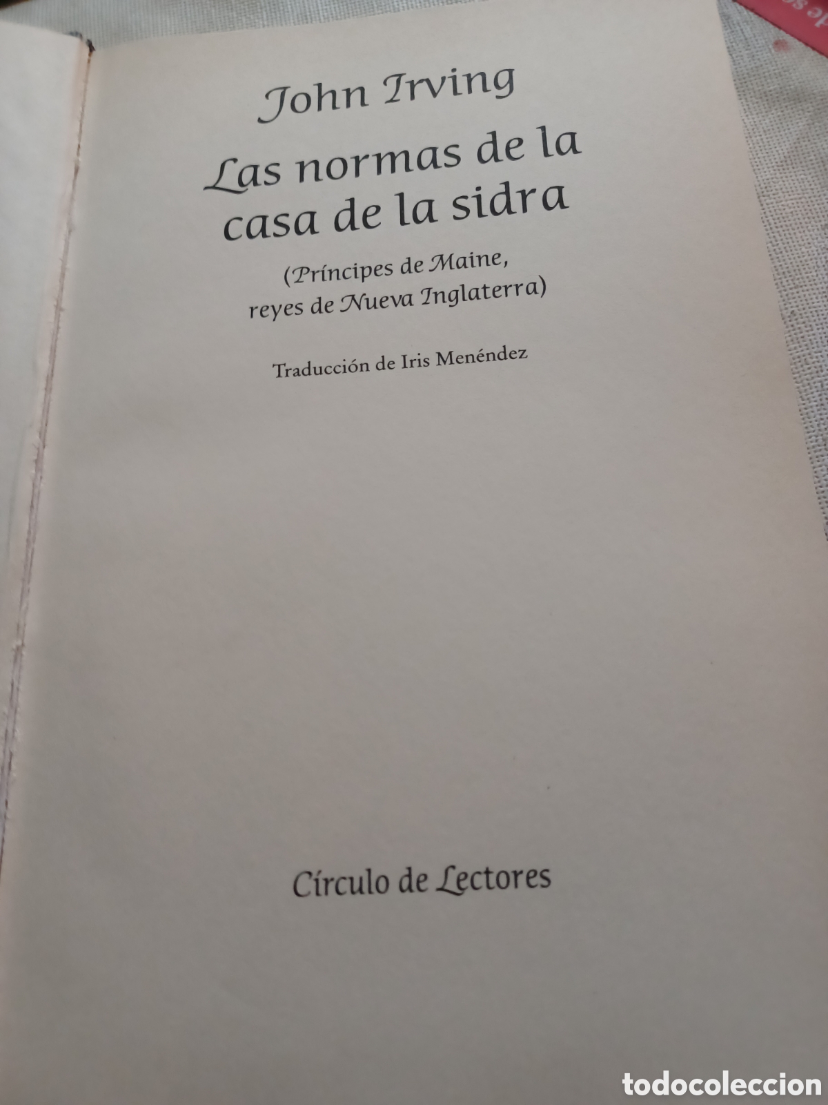 Libros: Barybook C22.. Las normas de la casa de la sidra C&iacute;rculo de Lectores John Irving - Foto 2