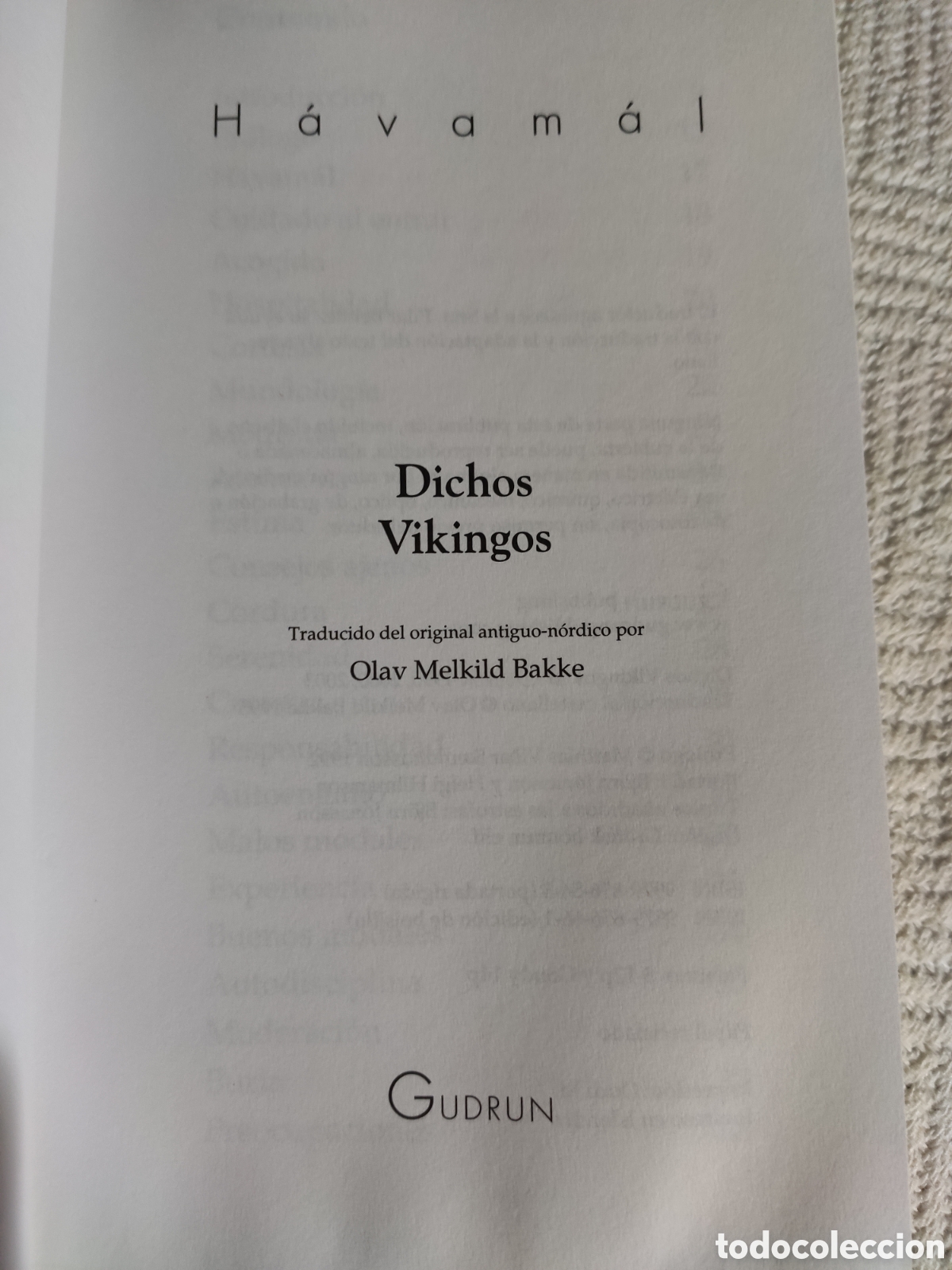 Libros: DICHOS VIKINGOS. H&Aacute;VAM&Aacute;L. - Foto 3