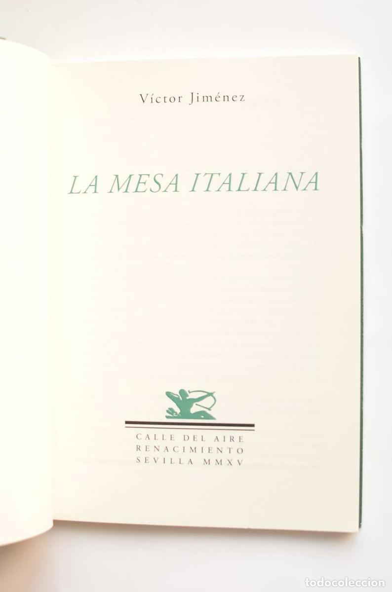 Libros: La mesa italiana - JIM&Eacute;NEZ, V&iacute;ctor - Foto 2