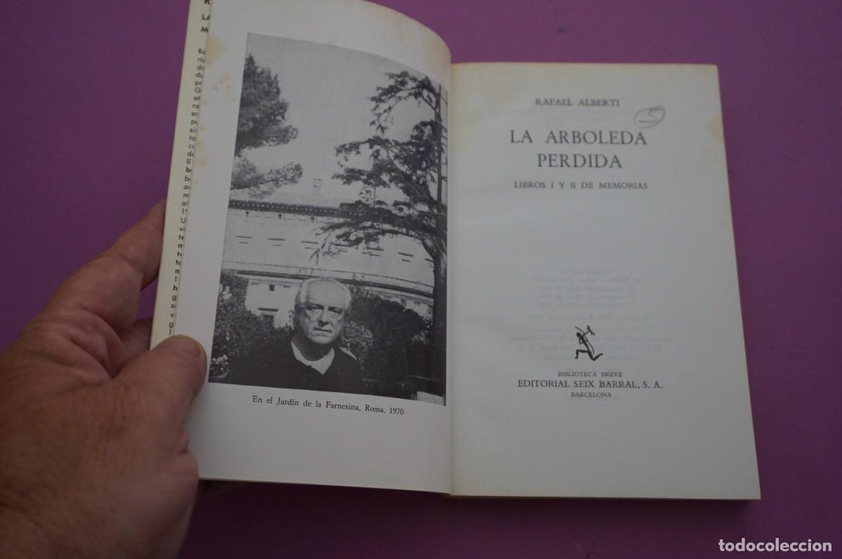 Libros: AMF-16B/ LA ARBOLEDA PERDIDA - RAFAEL ALBERTI / SEIX BARRAL - Foto 2