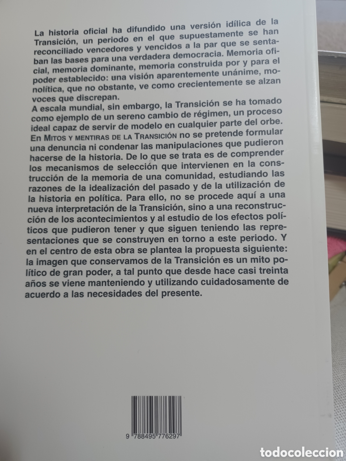 Libros: Barybook..206. Mitos y mentiras de la transici&oacute;n Benedicte Andre- Bazzana - Foto 2