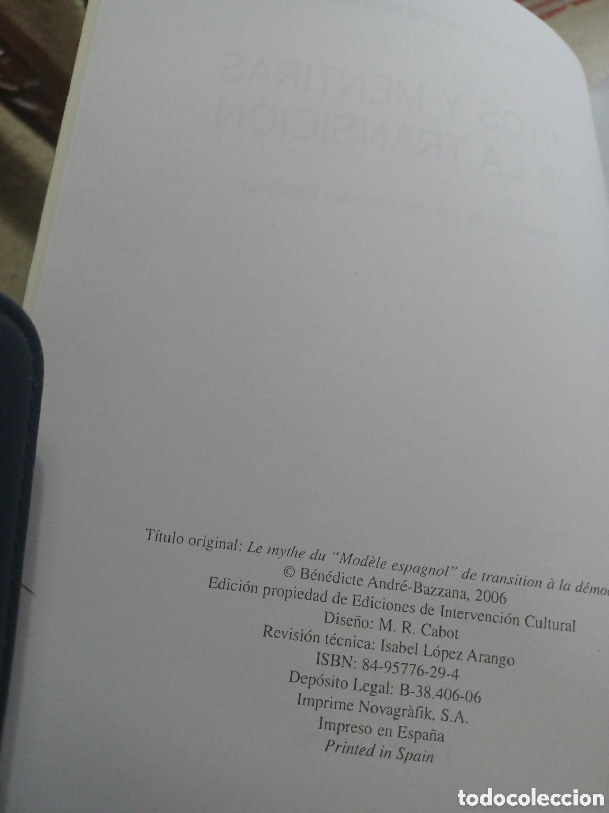 Libros: Barybook..206. Mitos y mentiras de la transici&oacute;n Benedicte Andre- Bazzana - Foto 4