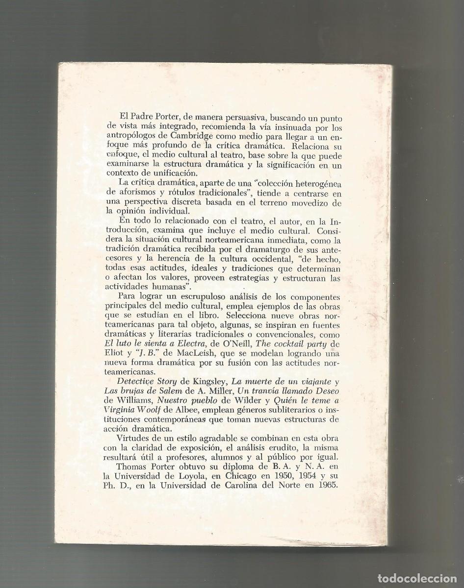 Libros: El mito y el teatro norteamericano moderno. - PORTER, Thomas E.: - Foto 3