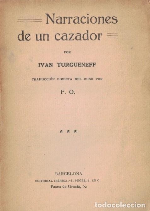 Libros: NARRACIONES DE UN CAZADOR. - Turgueneff. Ivan, - Foto 2