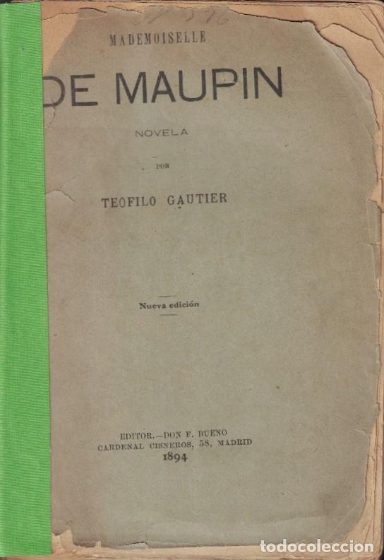 Libros: MADEMOISELLE DE MAUPIN. - Gautier. Te&oacute;filo, - Foto 1