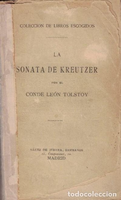 Libros: LA SONATA DE KREUTZER. - Tolstoy. Conde Le&oacute;n, - Foto 1