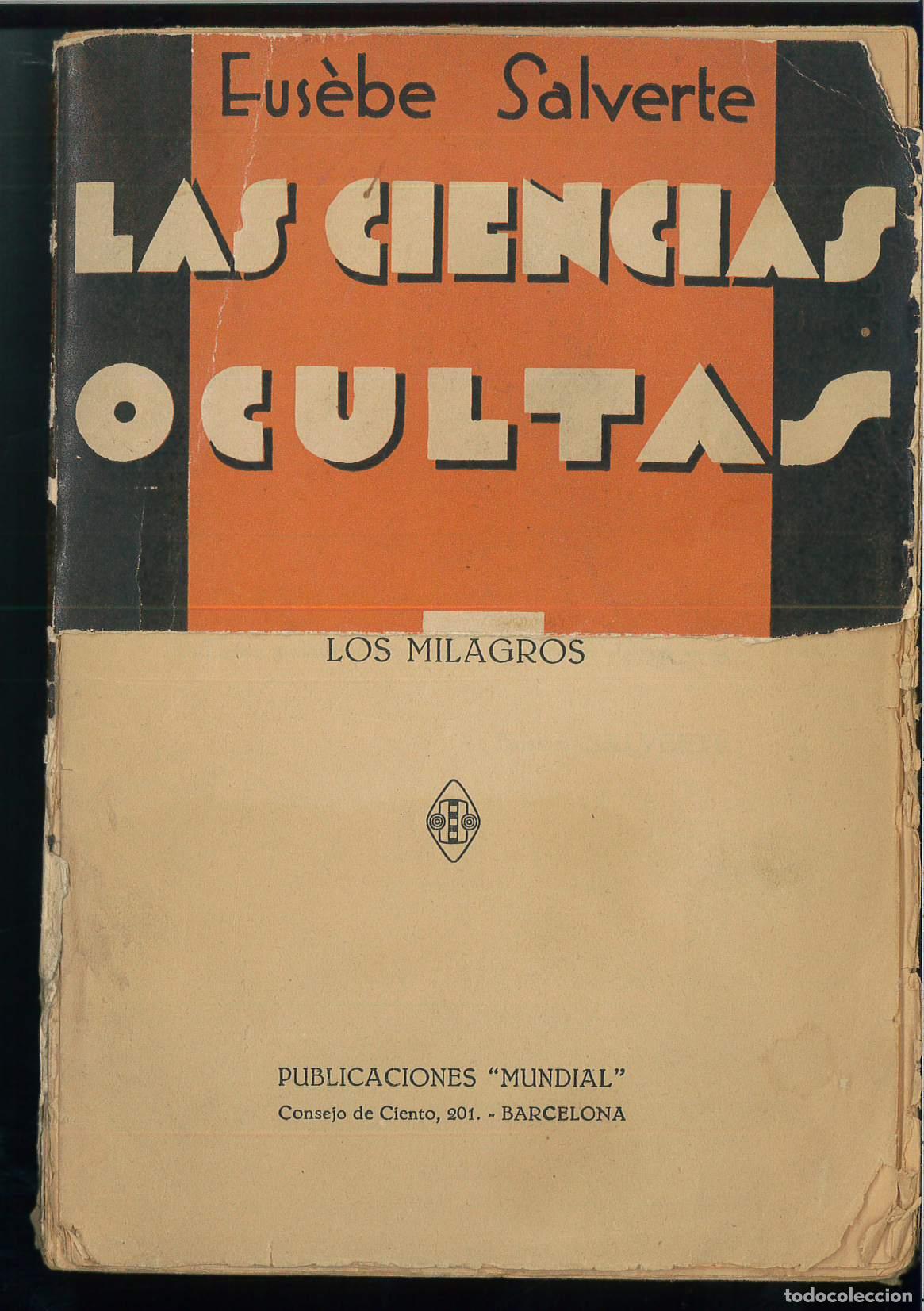 Libros: LAS CIENCIAS OCULTAS - EUSEBE SALVERTE - Foto 1