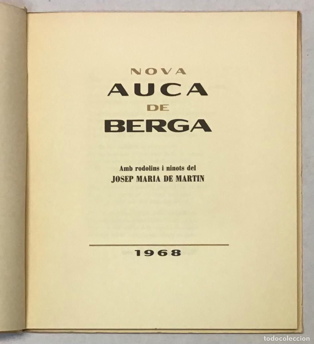Libros: NOVA AUCA DE BERGA. - MART&Iacute;N, Josep Maria de. - Foto 2