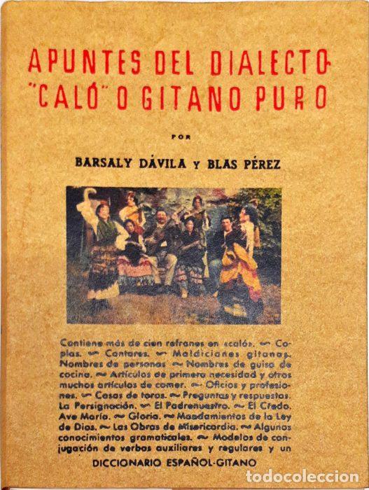 Libros: Apuntes del dialecto &ldquo; cal&oacute; &ldquo; o gitano puro - D&Aacute;VILA, BARSALY/P&Eacute;REZ, BLAS - Foto 1