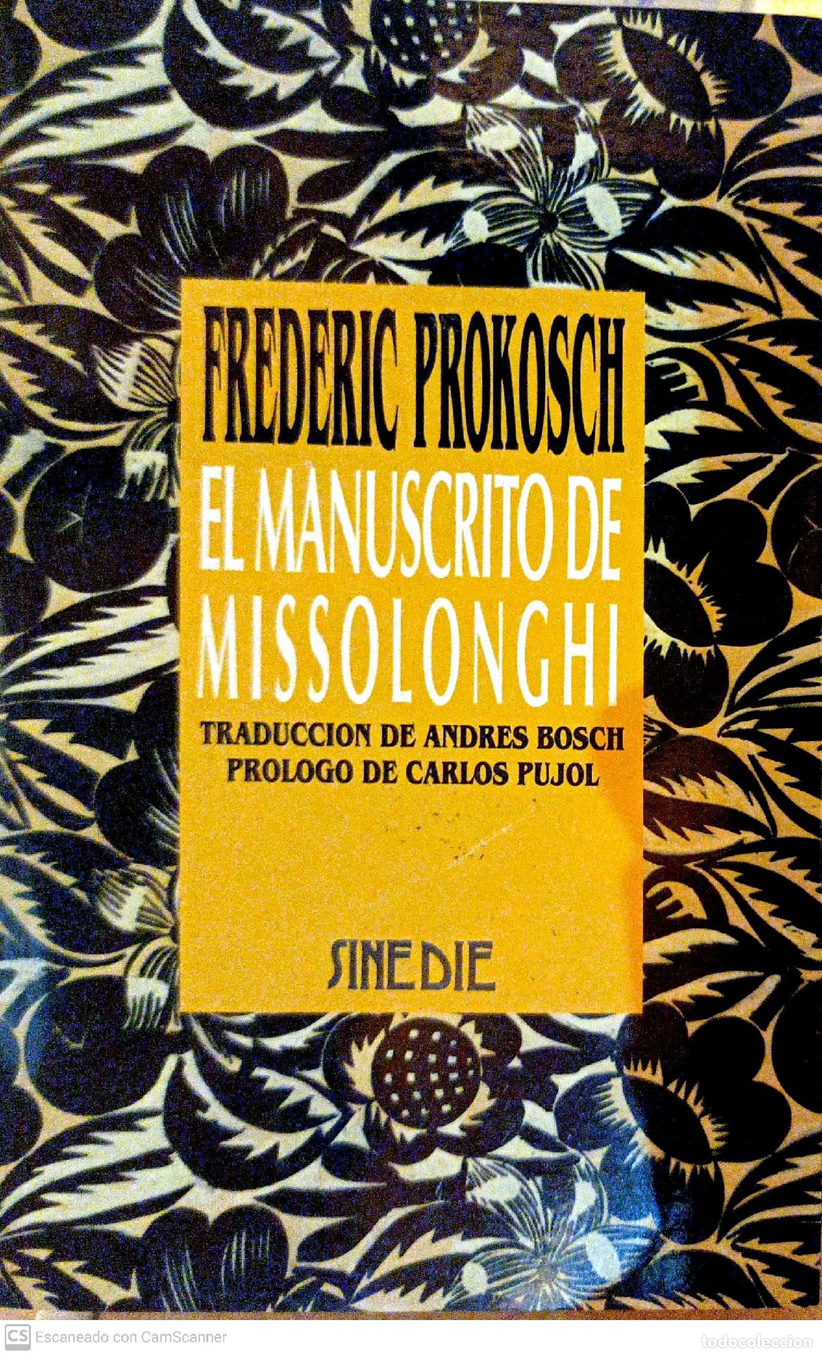 Libros: El manuscrito de Missolonghi - Prokosch, Frederic - Foto 1