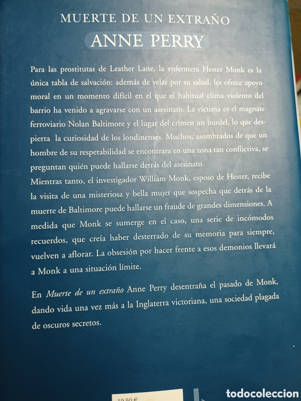Libros: Barybook C41. Muerte de un extra&ntilde;o Anne Perry - Foto 2