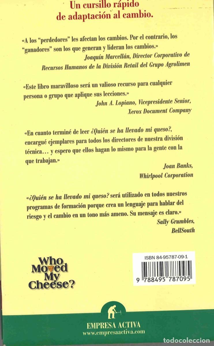 Libros: &iquest;Qui&eacute;n se ha llevado mi queso? Spencer Johnson, M.D. 2004 - Foto 2