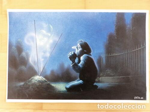 Libros: Dibujo Original de Enrique Ventura,Rezando - Foto 1