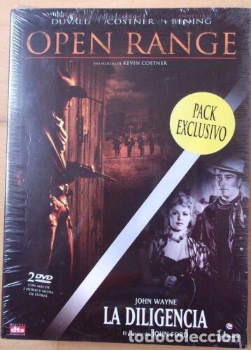 Libros: 2 Dvds.Open Range,Kevin Costner,La Diligencia,John Wayne - Foto 1