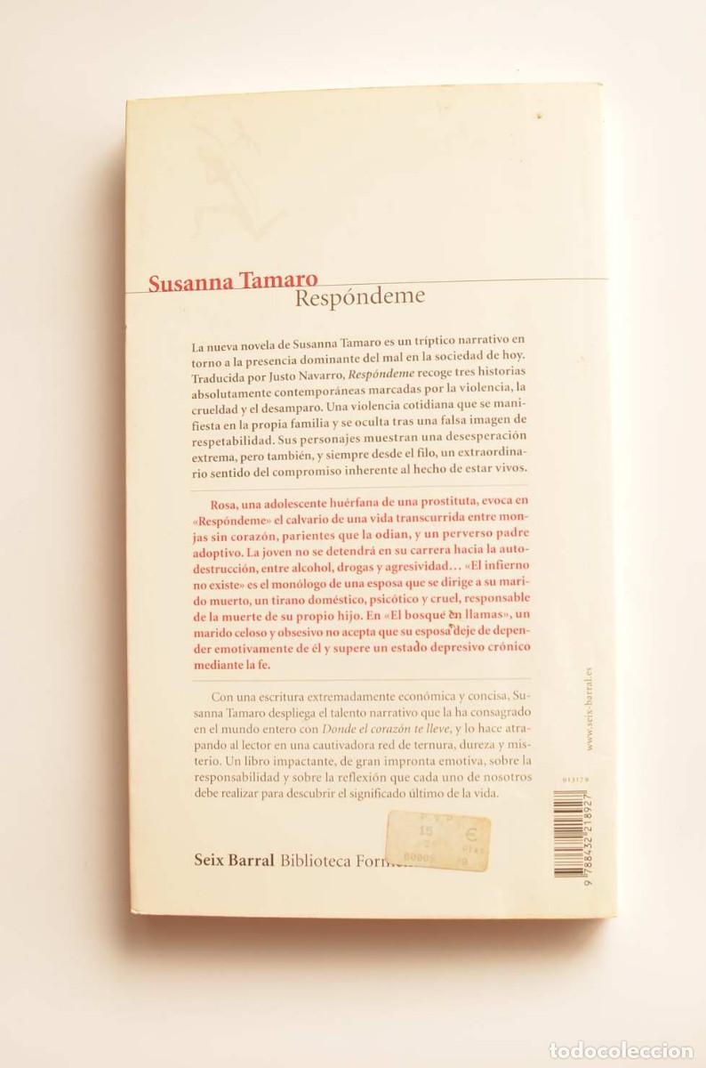 Libros: Resp&oacute;ndeme - TAMARO, Susanna - Foto 3
