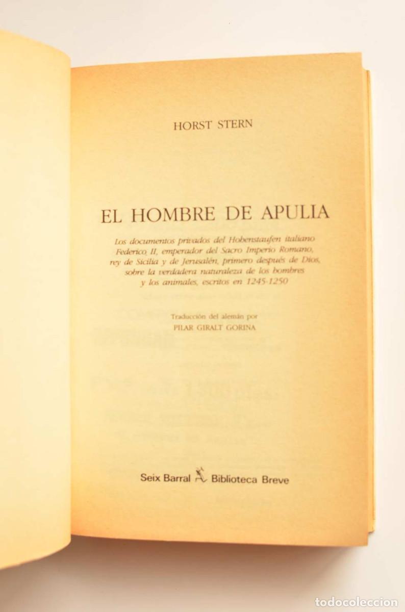Libros: El hombre de Apulia - STERN, Horst - Foto 2