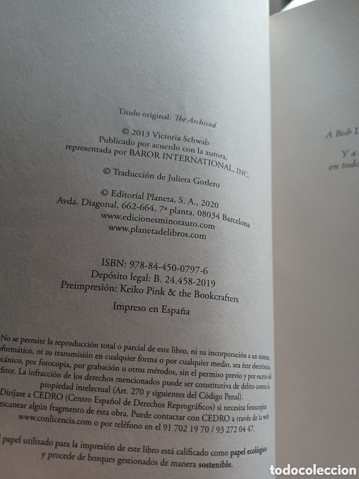 Libros: Barybook 71 B. . . EL ARCHIVO V.E.SCHWAB minotauro - Foto 6