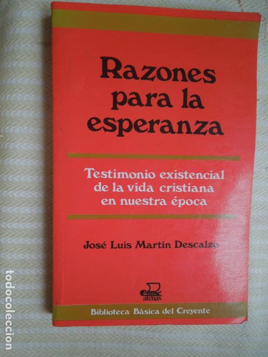 Libros: RAZONES PARA LA ESPERANZA - JOSE LUIS MARTIN DESCALZO - Foto 1