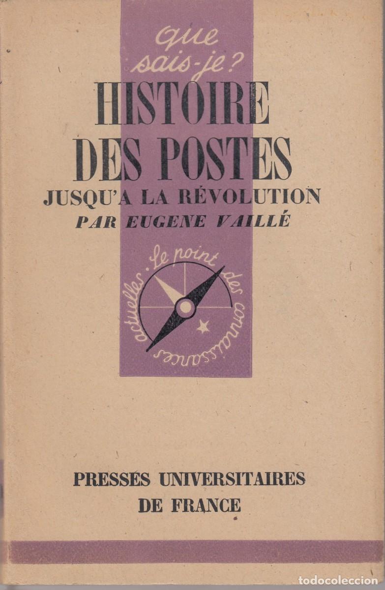Libros: HISTOIRE DES POSTES JUSQUA LA REVOLUTION. FLT - ACF - Foto 1