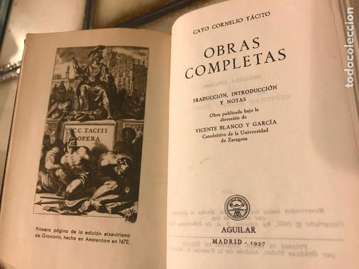 Libros: C. C. T&aacute;cito. Obras completas. Aguilar Joyas. - Foto 3