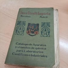 Libros: CATÁLOGO DE APARATOS DE QUIMICA PARA LABORATORIOS, Nº 14. JUAN GIRALT LAPORTA